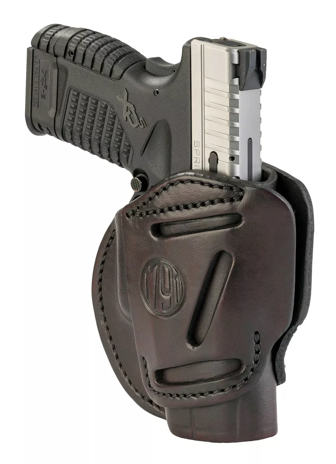 1791 Gunleather 3WH4SBRA 3-WayIWB/OWB Size 04 Signature Brown Leather Belt Loop Fits Springfield XD Fits Walther PPS Fits Springfield XDS Fits Taurus G2C Ambidextrous Hand