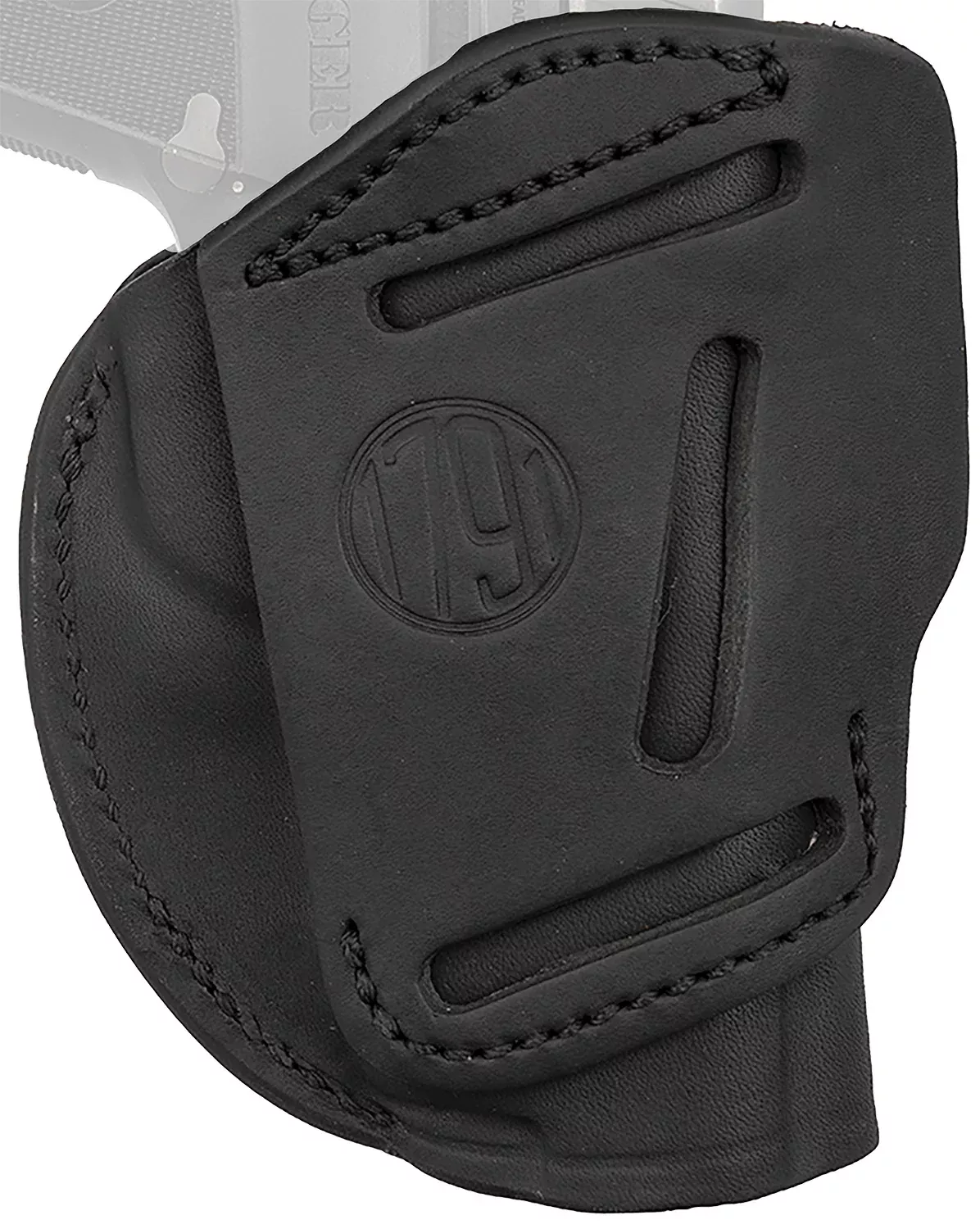 1791 Gunleather 4WH1SBLL 4-WayIWB/OWB 01 Stealth Black Leather Belt Clip Fits 3-4" Barrel 1911 Left Hand