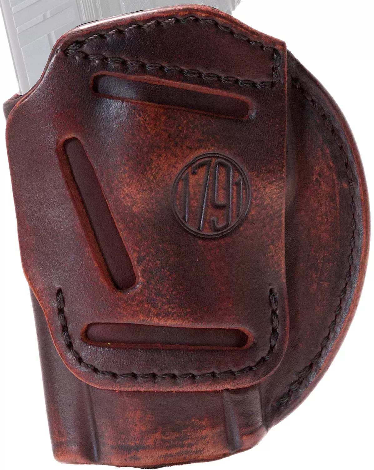 1791 Gunleather 4WH6VTGR 4-WayIWB/OWB Size 06 Vintage Leather Belt Clip Compatible w/Glock 21/Walther PDP Right Hand