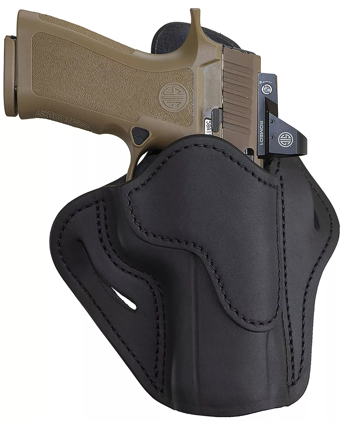 1791 Gunleather Orbh24sblr Bh2.4 Optic Ready Owb 2.4 Stealth Black Leather Belt Slide Fits Walther Ppq/Sig P320/Springfield Xd- M