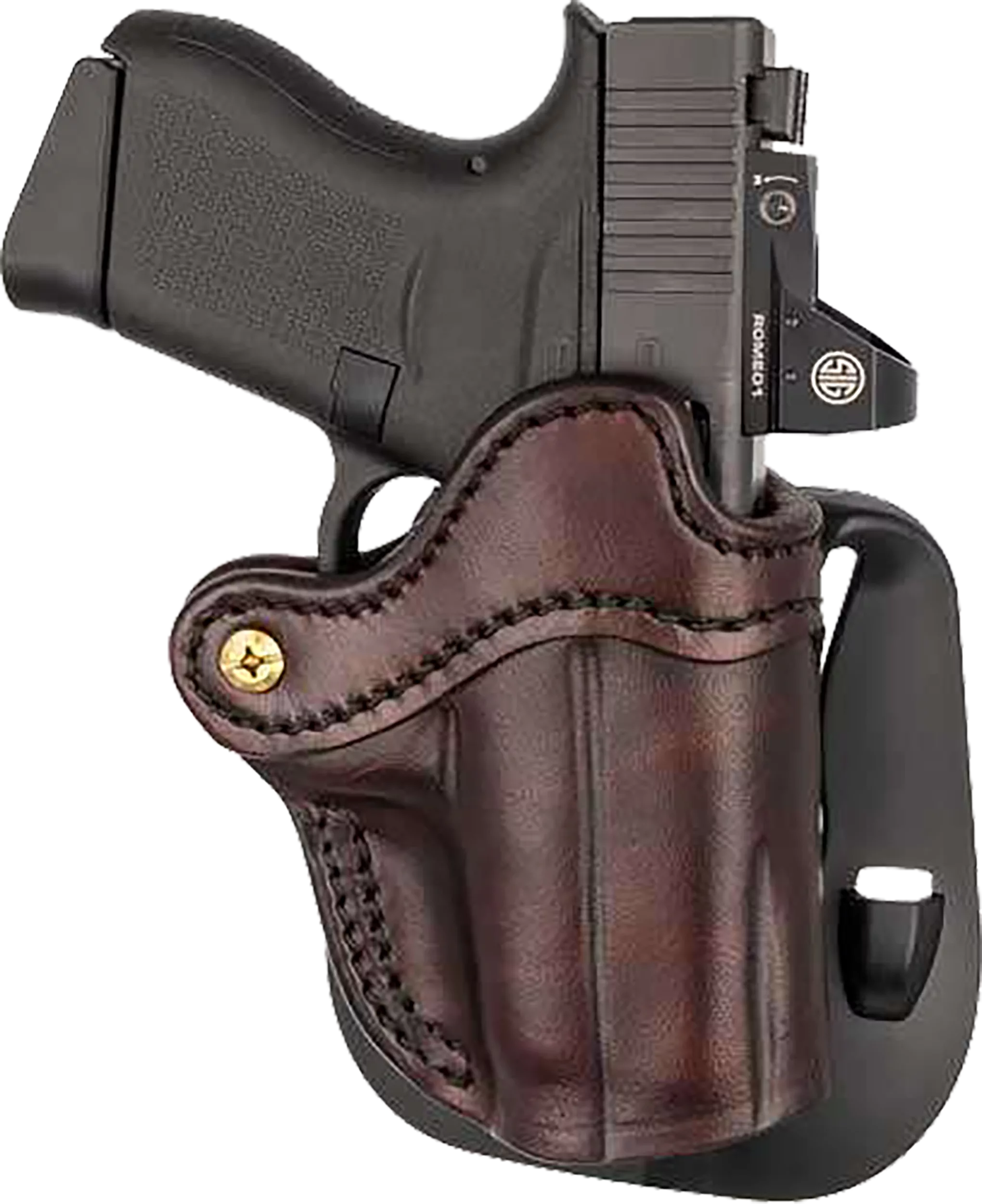 1791 Gunleather ORPDHCSBRR Optics Ready Paddle Holster C OWB Signature Brown Leather Fits 2.50-3" Barrel Right Hand