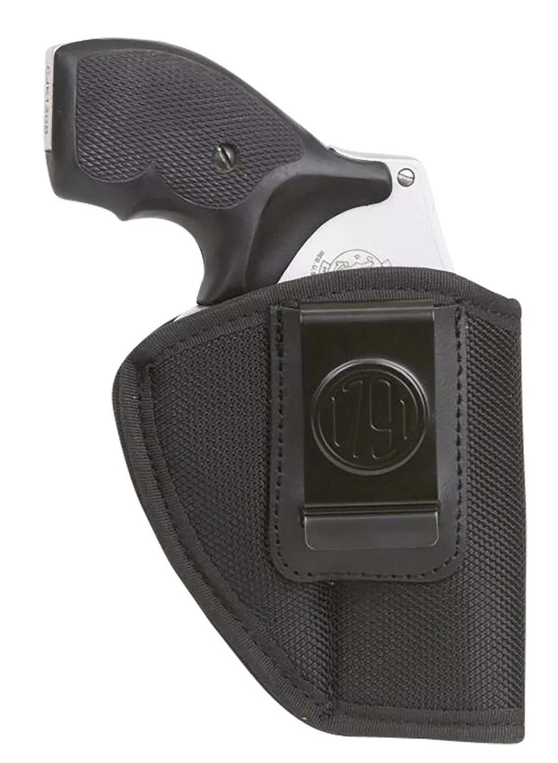 1791 Gunleather PNIWB2BLKR Premium NylonIWB Size 02 Black Ballistic Nylon Belt Clip Right Hand
