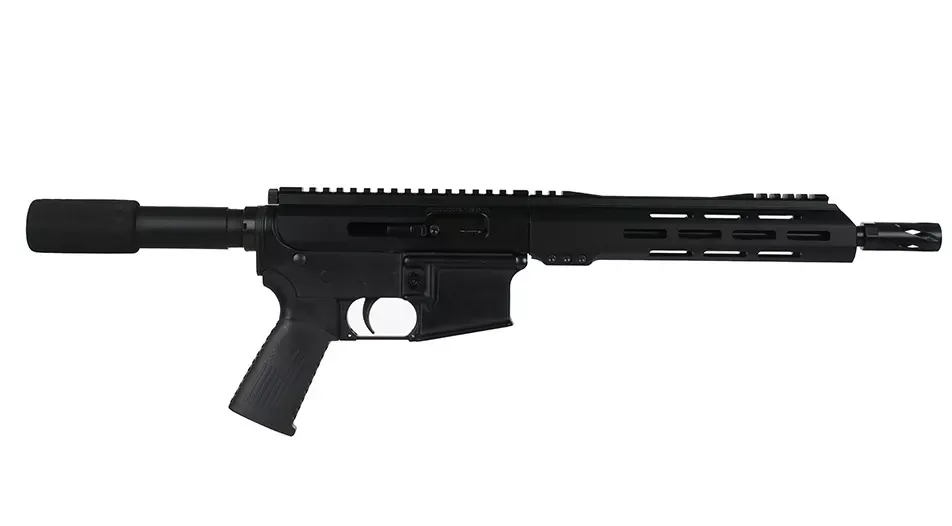 .22 Long Rifle Right Side Charging Complete Pistol | 10.5" Black Nitride Heavy Barrel | 1:16 Twist | Forged Lower | MLOK Split Rail