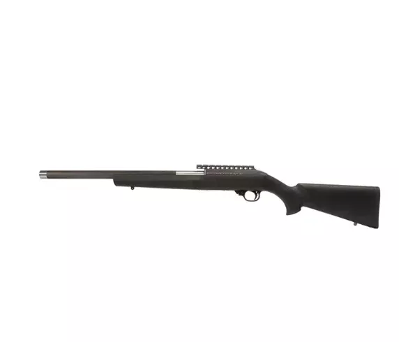 .22WMR Hogue OverMolded Rifle-Black with Threaded Muzzle