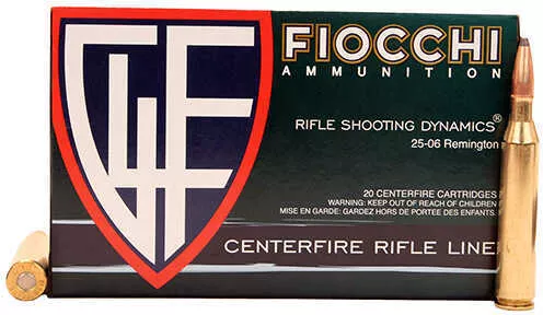 25-06 Remington 20 Rounds Ammunition Fiocchi Ammo 117 Grain Soft Point