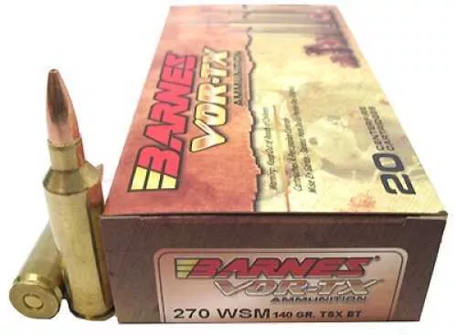 270 WSM 20 Rounds Ammunition Barnes 140 Grain TSX