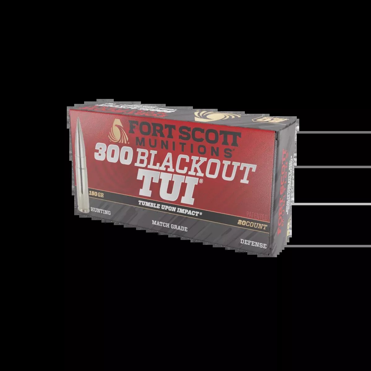 300 Blackout SCS TUI - 150Gr Solid Copper Ammo
