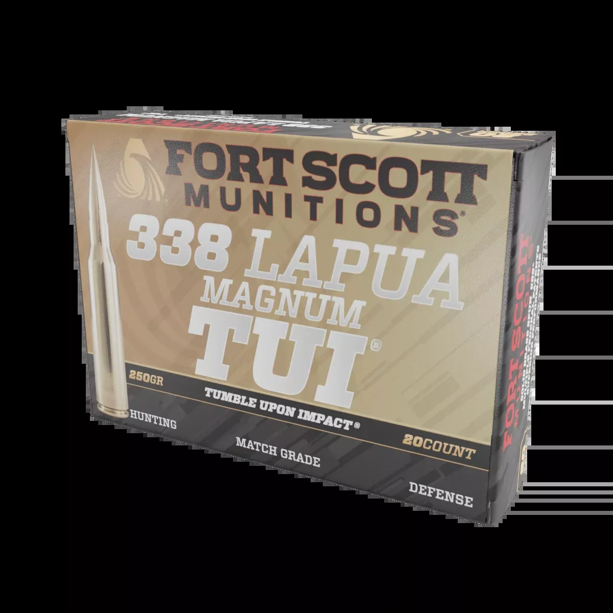 338 Lapua Magnum SBS TUI - 250Gr Solid Brass Ammo