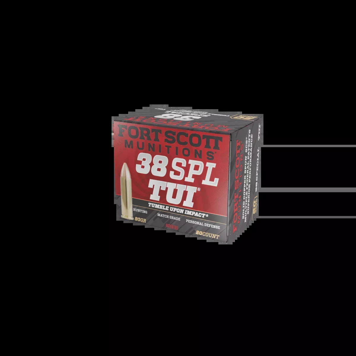 38 Special TUI - 80Gr Solid Copper Ammo