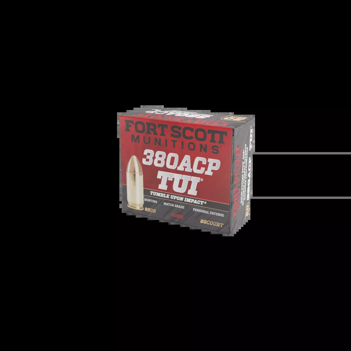 380 ACP TUI - 95Gr Solid Copper Ammo
