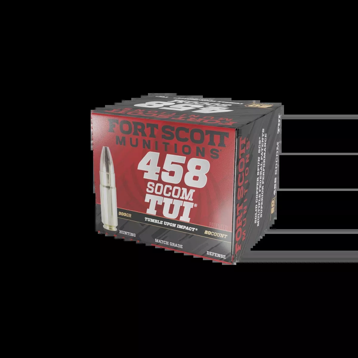 458 SOCOM SCS TUI - 300GR Solid Copper Ammo
