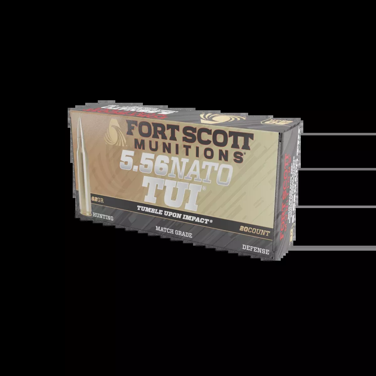 5.56 NATO SBS TUI - 62Gr Solid Brass Ammo