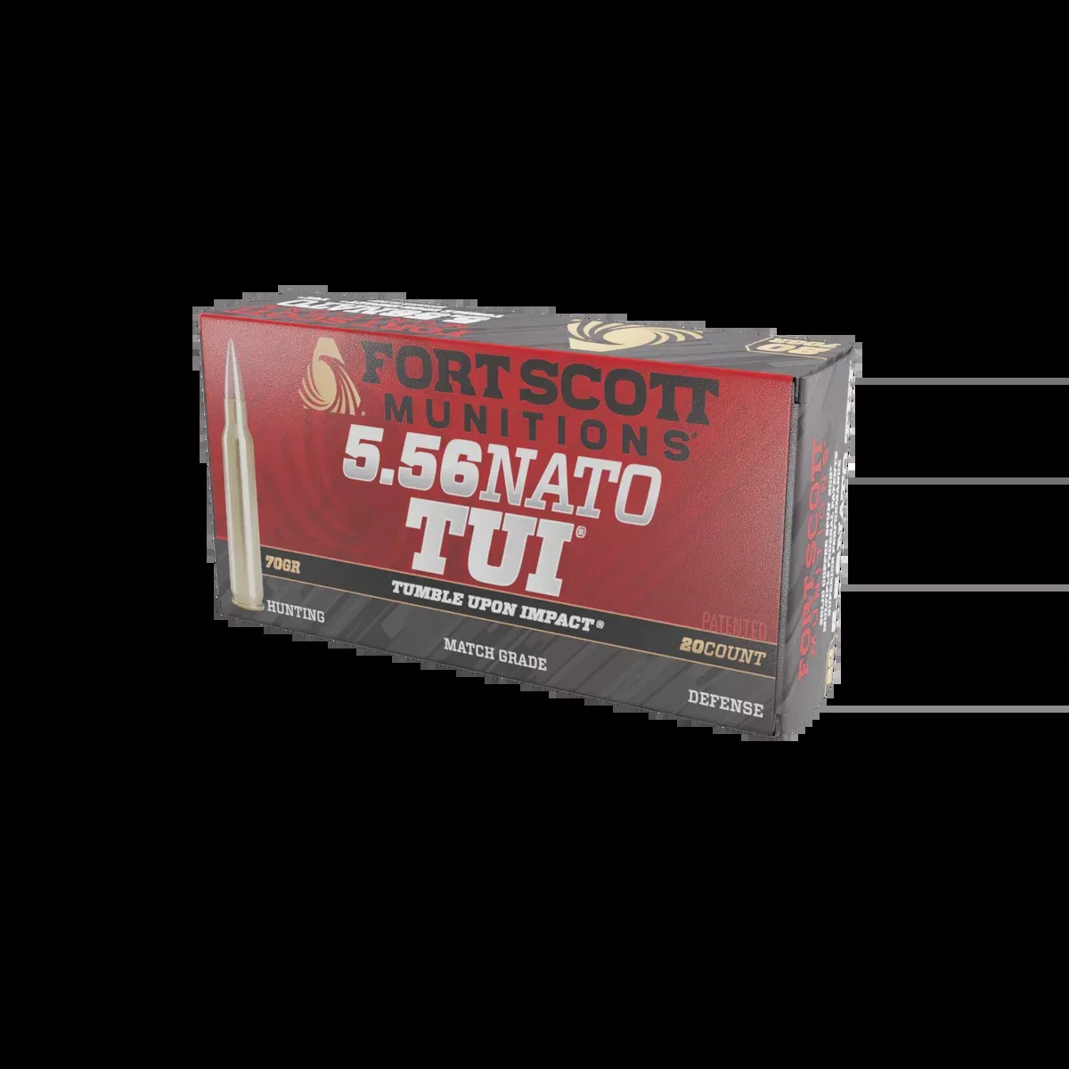 5.56 NATO SCS TUI - 70Gr Solid Copper Ammo