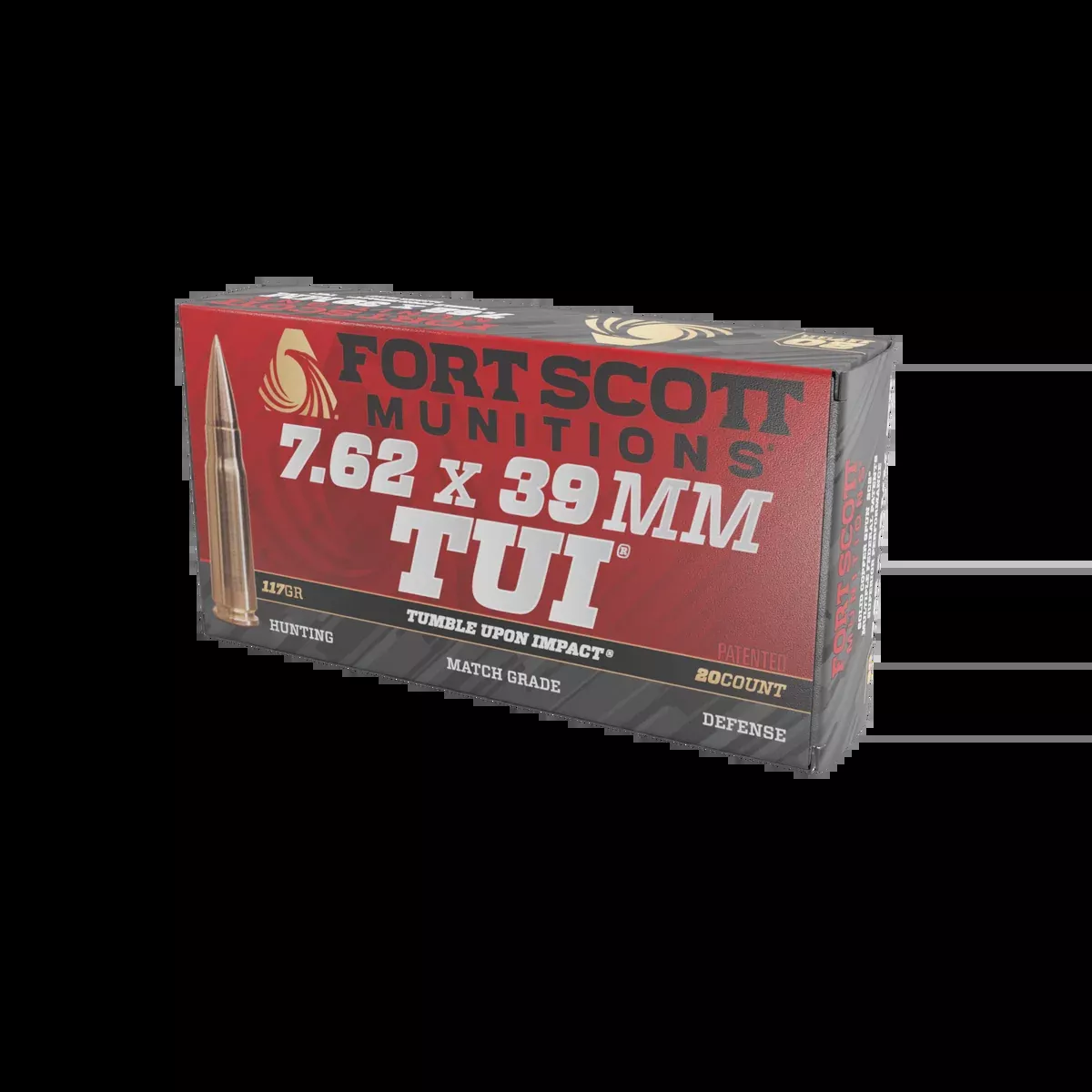 7.62x39mm SCS TUI - 117Gr Solid Copper Ammo