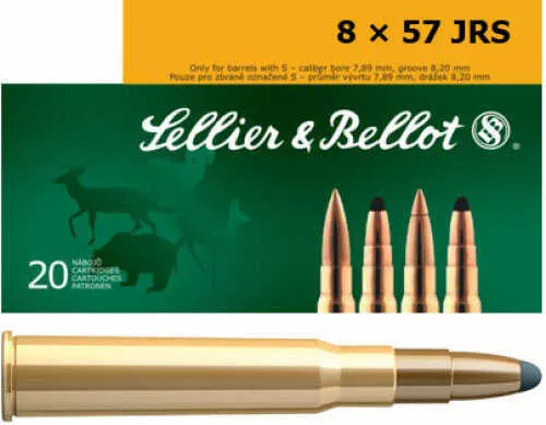8 x 57 JRS 20 Rounds Ammunition Sellier & Bellot 196 Grain Soft Point