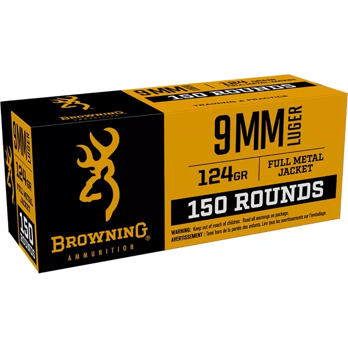 9MM LUGER FULL METAL JACKET HANDGUN AMMO 9MM LUGER 124GR FULL METAL JACKET 150/BOX