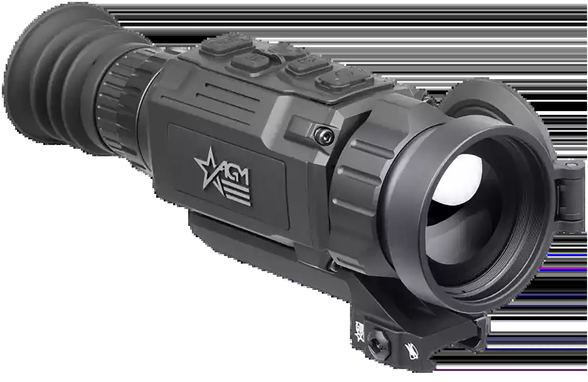 AGM Global Vision 314205550206R561 Rattler V2 50-640 Thermal Black 2.5-20x50mm Multi Reticle, Digital 1x/2x/4x/8x Zoom 640x512, 50 Hz Resolution