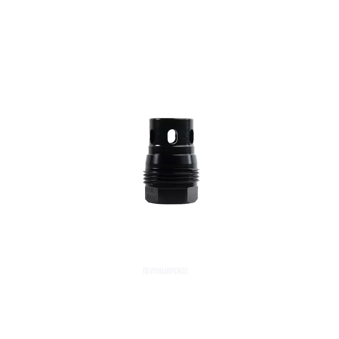 AI NANO M14x1 lh Muzzle Brake | CAT 1x16 LH Mount