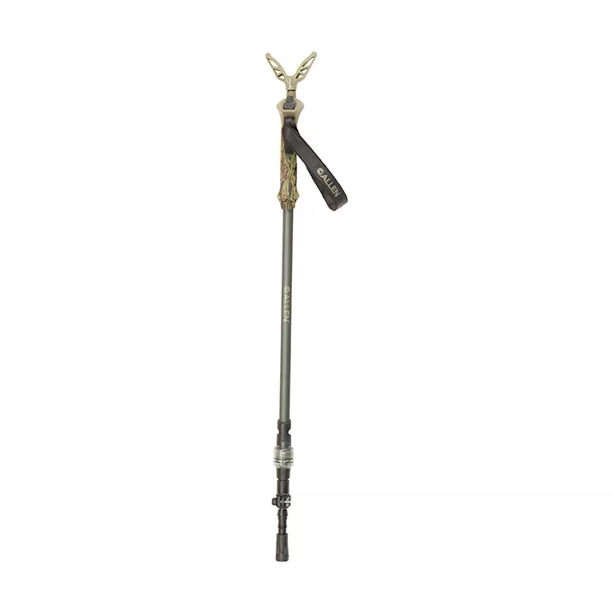 Allen 21447 Axial Ez- Stik Shooting Stick Monopod Made Of Matte Beetle Green Aluminum With Rubber Foot, Push Button Auto Slide Action, Post Attachment System & 29- 61 " Vertical Adjustment
