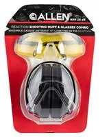 Allen 2316 Reaction Lo- Profile Shooting Muff & Glasses Combo Polymer 26 Db Over The Head Black Adult