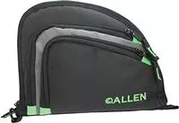 Allen 7738 Auto- Fit Handgun Case Made Of Endura With Black Finish & Red Trim, Foam Padding, Knit Lining, Mag Sleeve, Storage Pocket & Lockable Zipper 9 " L