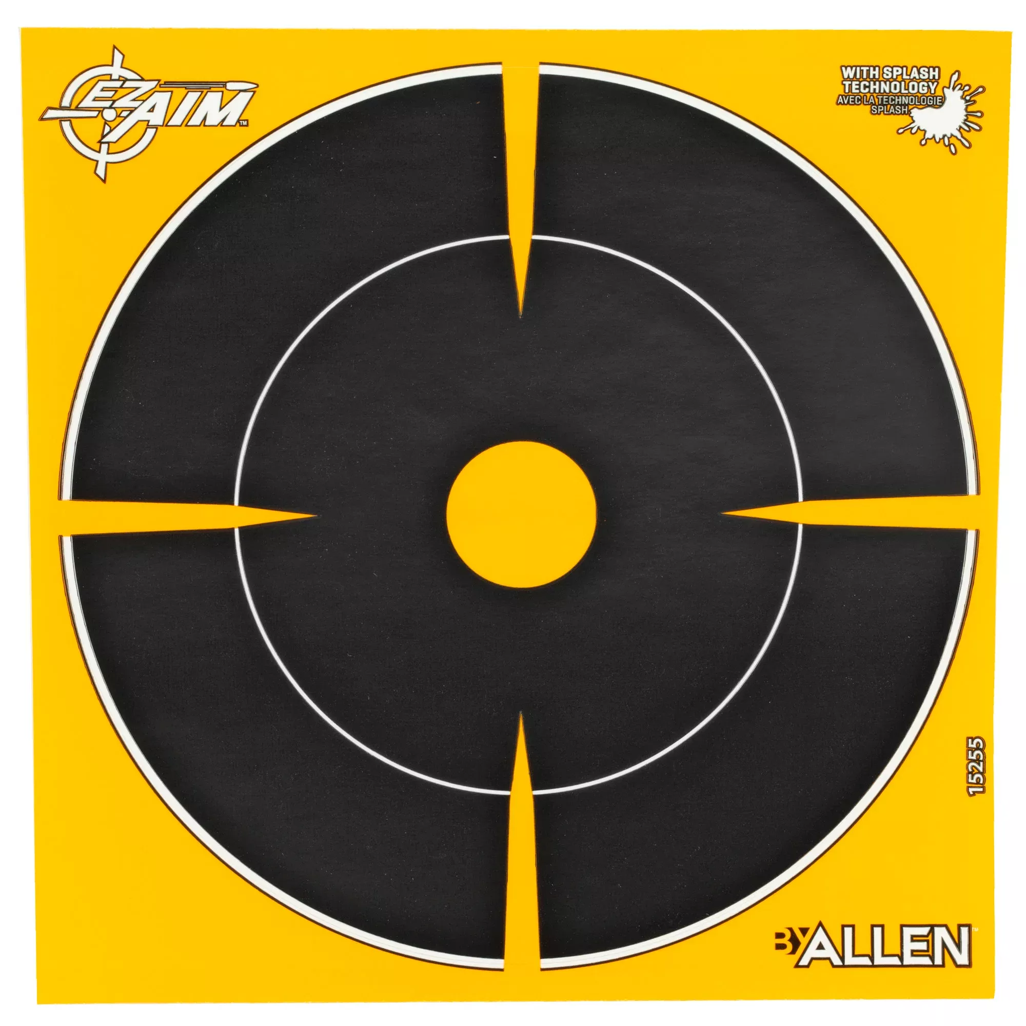 Allen Company EZ Aim Adhesive Splash Reactive Bullseye Targets, 6-inch, 12-Pack - 15255
