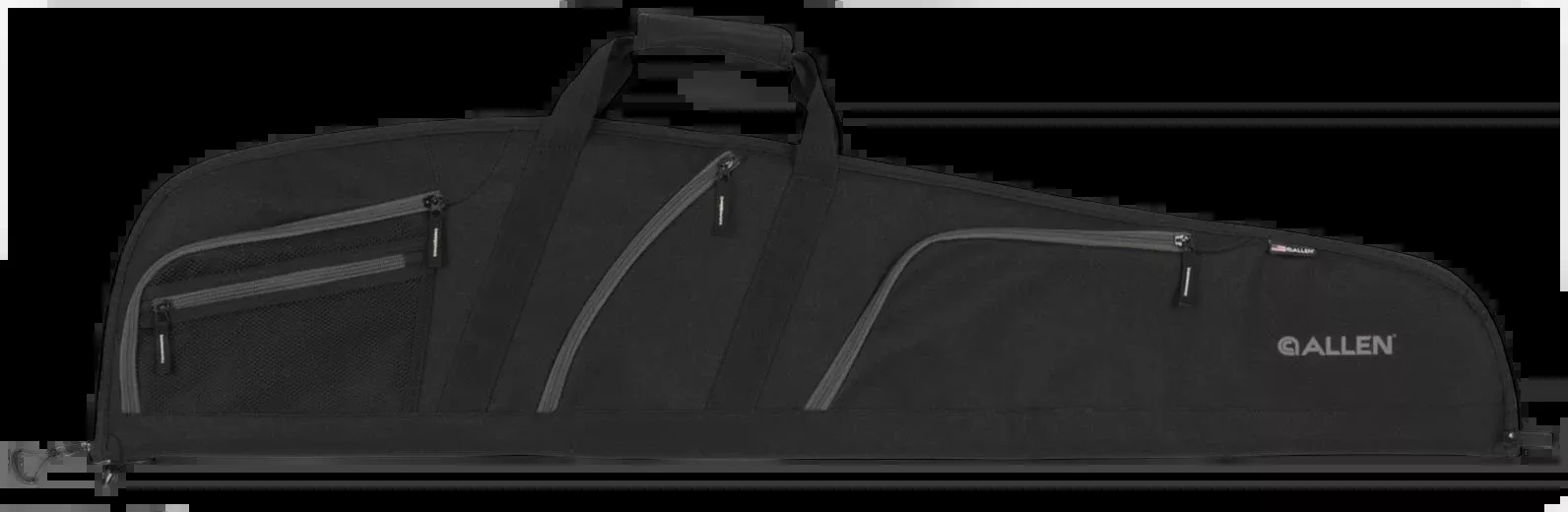 Allen Daytona 46-Inch Rifle Case, Black/Tan, 4 Exterior Pockets and Zipper Closure — 221-46