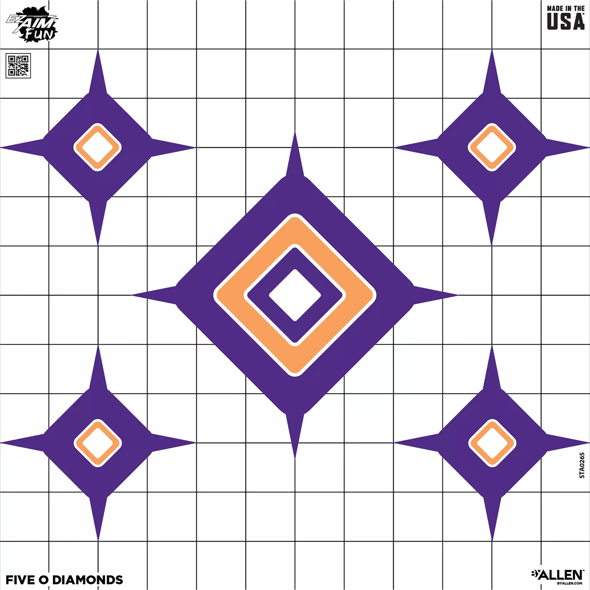 Allen EZ Aim 12x12 Paper Shooting Targets, Dialing In 9-Pack, Assorted Designs, 15641