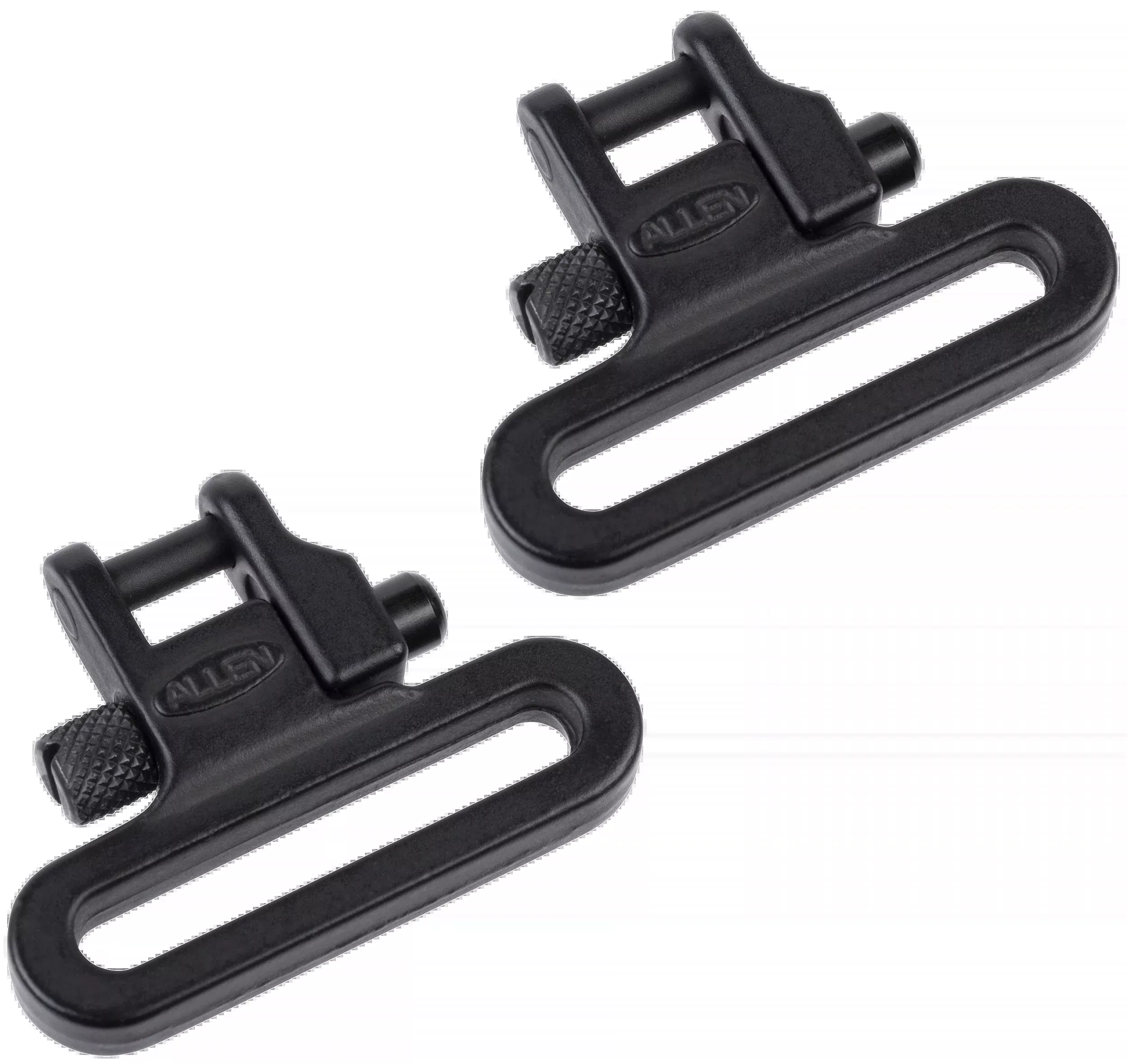 Allen Magnum 1-Inch Sling Swivel Set in Black Steel with Knurled Locking Screw 14510