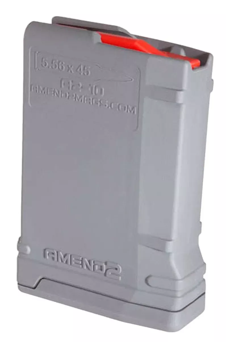 AMEND2 10 ROUND AR-15 MAGAZINE| 223 Wylde/5.56 NATO/.300 Blackout | Gray - 556MOD2GRY10