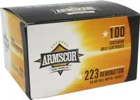 Armscor 55 Gr Full Metal Jacket .223 Rem Ammo, 100 Rounds