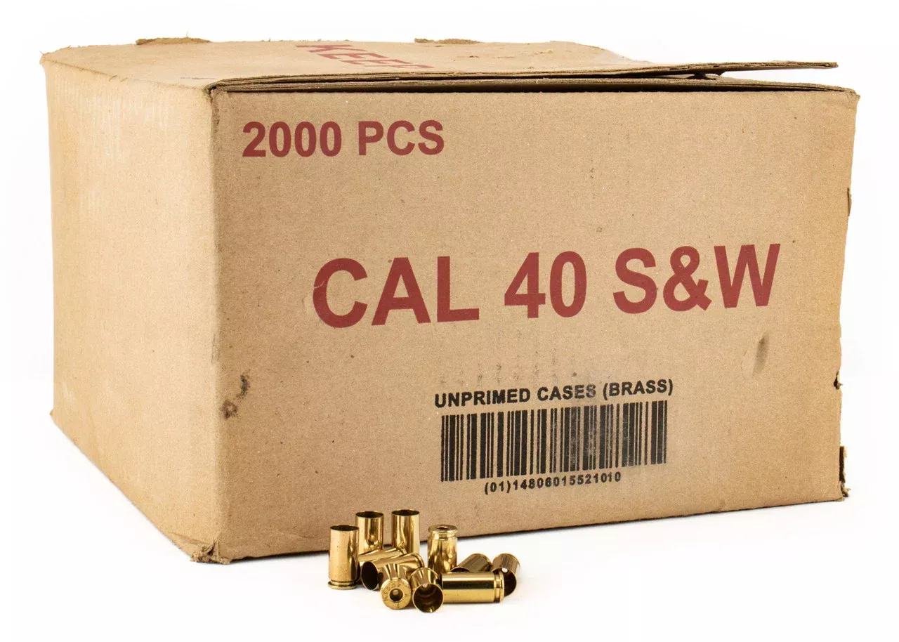ArmscorPrecision - 40 S&W - Unprimed Brass Cases - 2000rd case