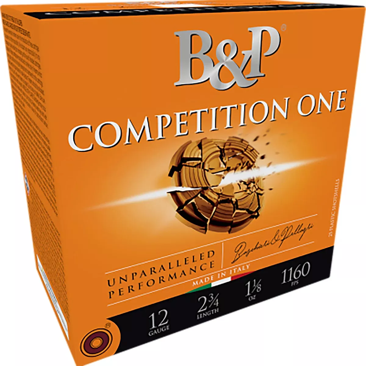 B&p Ammunition 12B18CP8 Competition One12Gauge 2.75" 1 1/8oz 8Shot 25 Per Box/10 Case