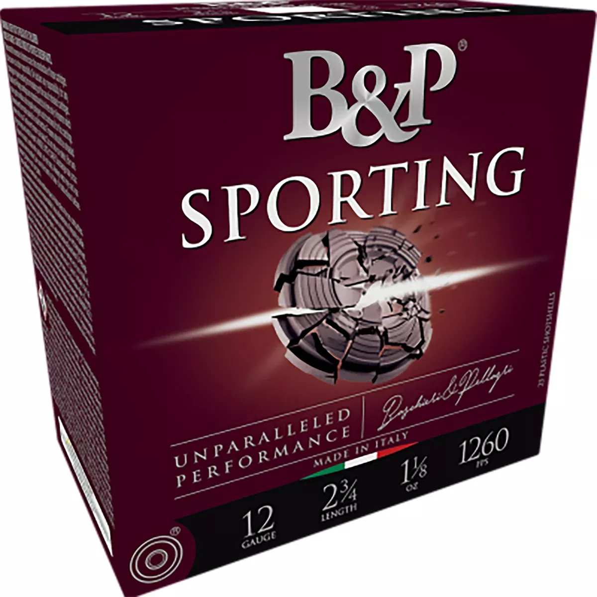 B&p Ammunition 12B1SC85 Sporting Clay12Gauge 2.75" 1oz 8.5Shot 25 Per Box/10 Case