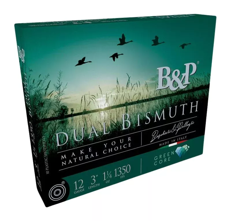 B&p Ammunition 12B4DB43 Dual Bismuth12Gauge 3" 1 1/4oz Bismuth 3/4Shot 10 Per Box/10 Case