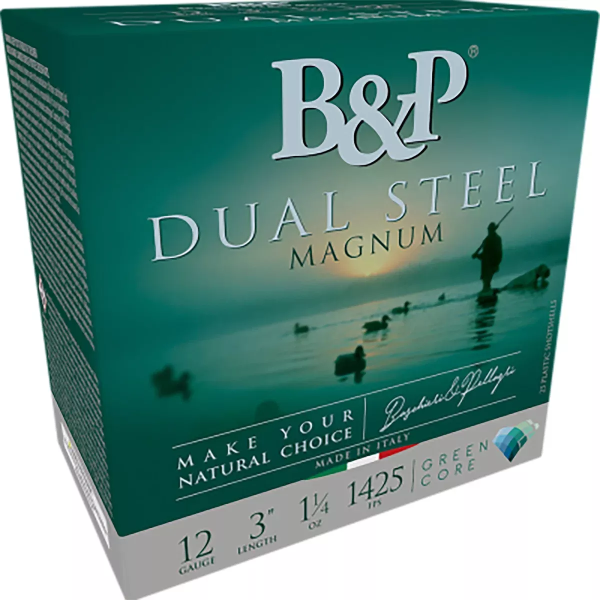 B&p Ammunition 12B8DS23 Dual Steel12Gauge 3" 1 1/8oz 2/3Shot 10 Per Box/10 Case
