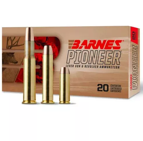 Barnes Pioneer Ammunition 44 Remington Magnum Original Jacketed Flat Nose 300 Grain Box of 20