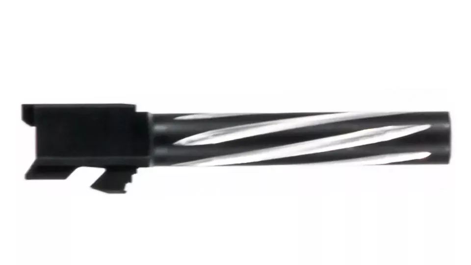 Barrel for Glock 26 | 9mm | 416R SS Black Nitride Bear Claw Fluted | Unthreaded