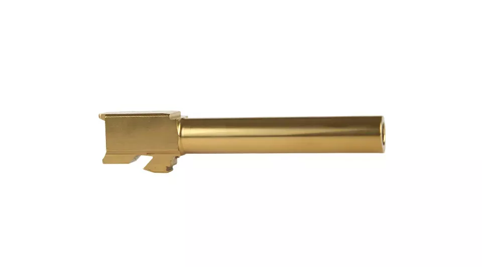 Barrel for Grizzly 101 & Glock 17 | 9mm | Gold Titanium Nitride (TiN) Finish | Unthreaded