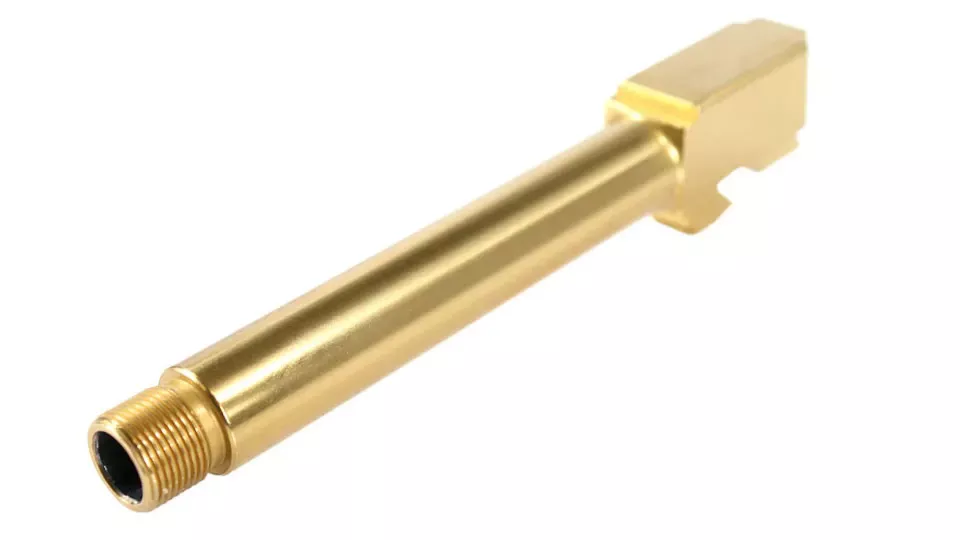 Barrel for Grizzly 101 & Glock 17 | 9mm | Gold Titanium Nitride (TiN) | Threaded