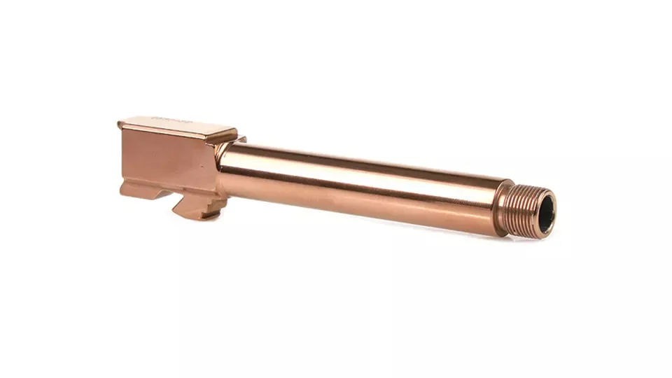 Barrel for Grizzly 101 & Glock 17 | 9mm | Rose Gold Nitride Finish | Threaded
