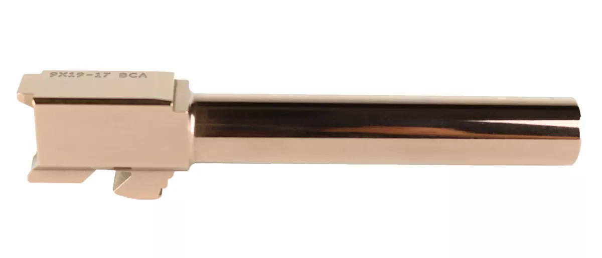 Barrel for Grizzly 101 & Glock 17 | 9mm | Rose Gold Nitride Finish | Unthreaded