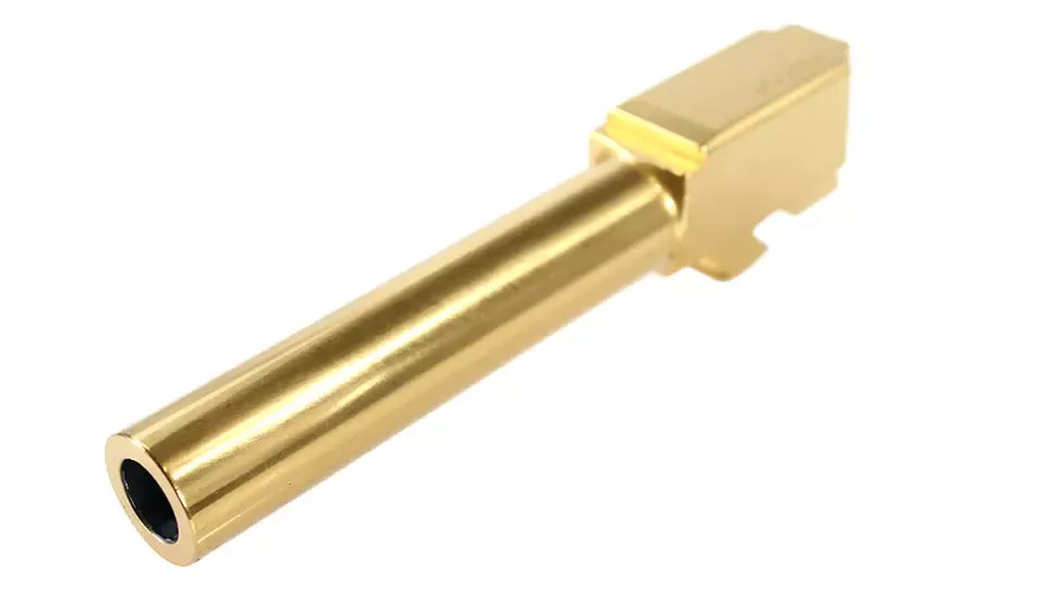 Barrel for Grizzly 102 & Glock 19 | 9MM | Titanium Nitride Gold Finish |Unthreaded