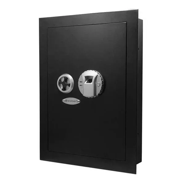 Barska AX12038 Biometric Wall Safe Black Right Opening