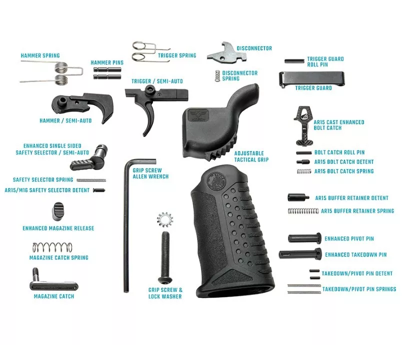 Battle Arms Development Enhanced Complete Lower Parts Kit