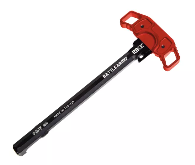 BATTLEARMS RACK Ambidextrous Charging Handle Battle Arms AR15 AR-15"Red"