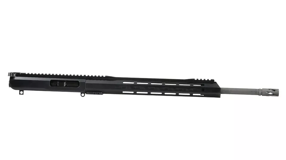 BC-10 | 22-250 Sporter Slick Side Upper | 20" Parkerized Straight Fluted Heavy Barrel | 1:14 Twist | Rifle Length Gas System | 15" MLOK Split Rail | with BCG & Charging Handle