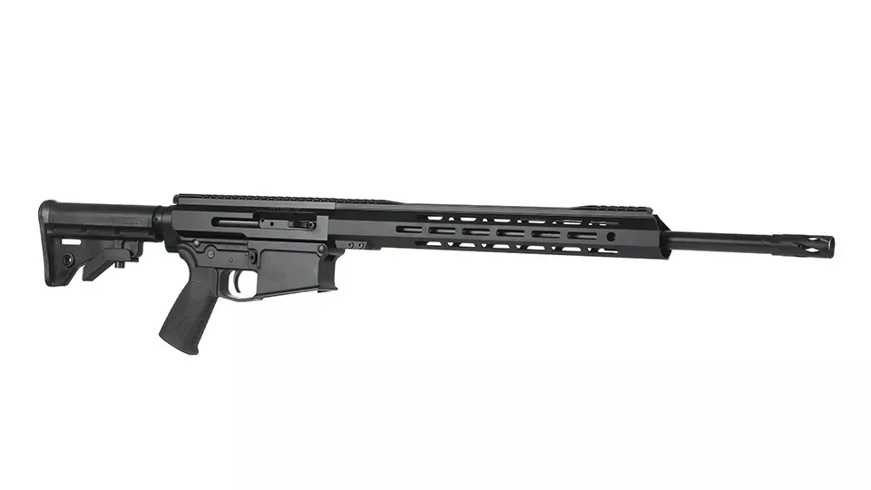 BC-10 | .243 Right Side Charging Forged Rifle | 20" Black Nitride Heavy Barrel | 1:8 Twist | Rifle length Gas System | 15" MLOK Split Rail | No Magazine-Anodized - Default
