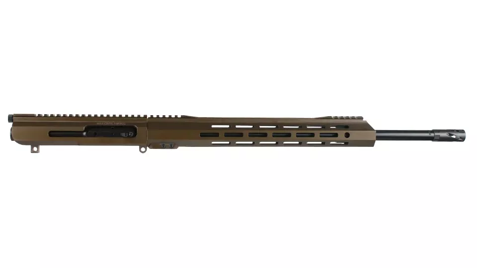 BC-10 | .243 Winchester Right Side Charging Midnight Bronze Upper | 20" Black Nitride Heavy Barrel | 1:8 Twist | Rifle Length Gas System | 15" MLOK Split Rail | with BCG & Charging Handle