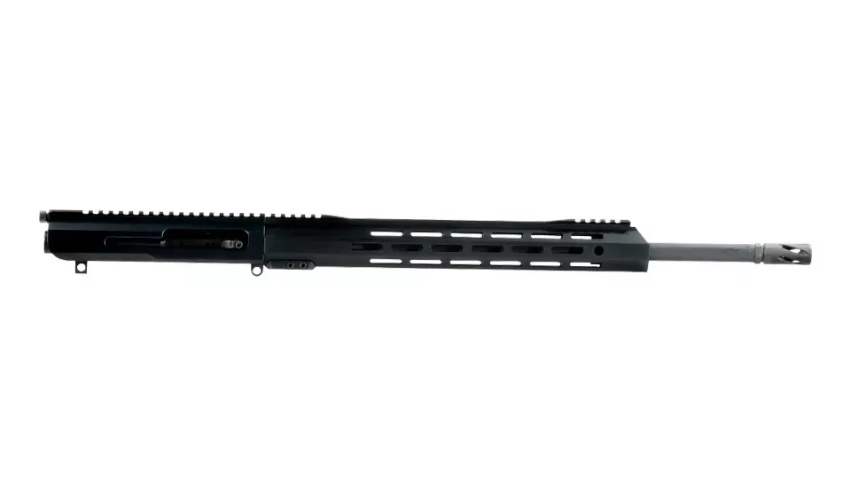 BC-10 | .243 Winchester Right Side Charging Upper | 20" Parkerized Heavy Barrel | 1:8 Twist | Rifle Length Gas System | 15" MLOK Split Rail | with BCG & Charging Handle